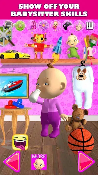 Скачать взлом Talking Babsy Baby  [МОД Menu] — полная версия apk на Андроид screen 4