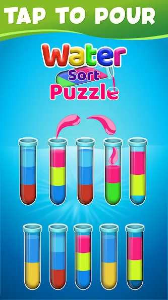 Скачать взломанную Water Sort Color Sorting games (Вотер Сорт Колор Сортинг гейм)  [МОД Много монет] — стабильная версия apk на Андроид screen 5