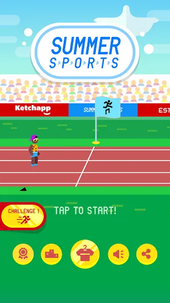 Взломанная Ketchapp Summer Sports (Кетчапп Летний Спорт)  [МОД Все открыто] — последняя версия apk на Андроид screen 5