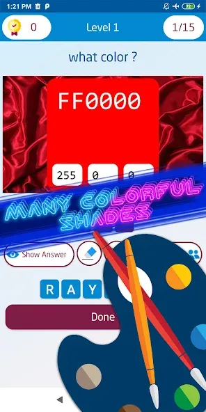 Взлом Guess the color game  [МОД Много монет] — полная версия apk на Андроид screen 4