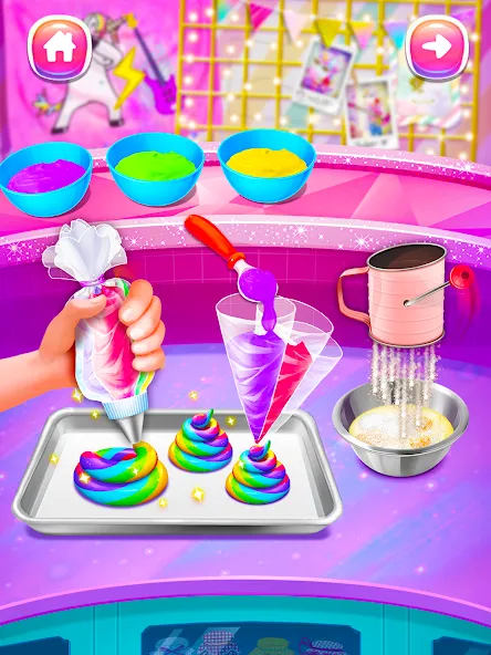 Скачать взлом Girl Games: Unicorn Cooking  [МОД Бесконечные деньги] — стабильная версия apk на Андроид screen 2