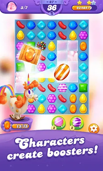 Скачать взломанную Candy Crush Friends Saga (Кенди Краш Френдс Сага)  [МОД Menu] — последняя версия apk на Андроид screen 3