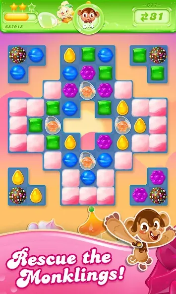 Взломанная Candy Crush Jelly Saga (Кенди Краш Джелли Сага)  [МОД Mega Pack] — полная версия apk на Андроид screen 3