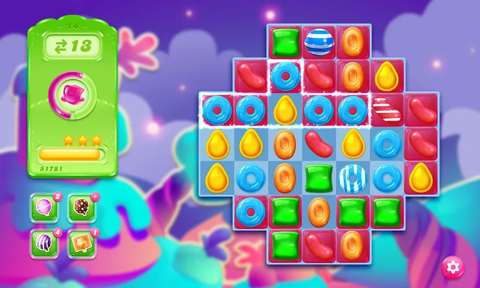 Взломанная Candy Crush Jelly Saga (Кенди Краш Джелли Сага)  [МОД Mega Pack] — полная версия apk на Андроид screen 5