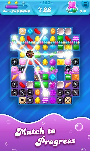 Скачать взлом Candy Crush Soda Saga (Кенди Краш Сода Сага)  [МОД Mega Pack] — стабильная версия apk на Андроид screen 2