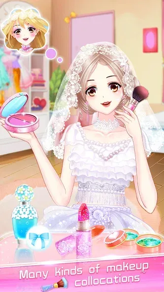 Скачать взломанную Makeup Bride: Perfect Wedding  [МОД Бесконечные монеты] — стабильная версия apk на Андроид screen 1