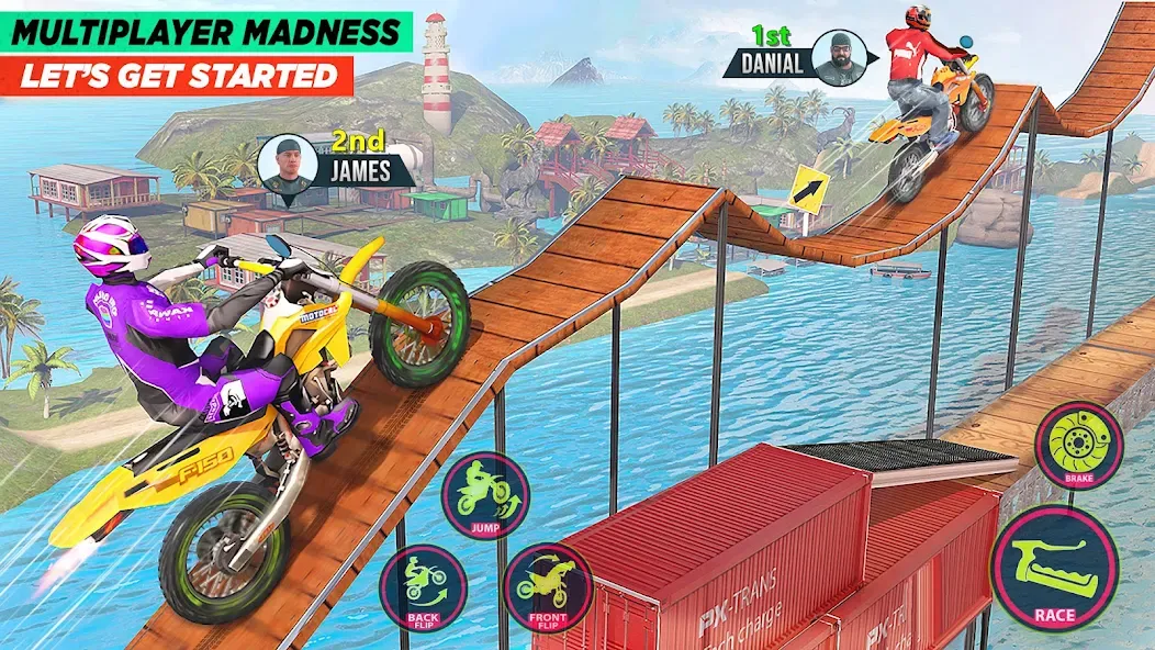 Скачать взлом Bike Stunt Game: Tricks Master  [МОД Много монет] — стабильная версия apk на Андроид screen 1