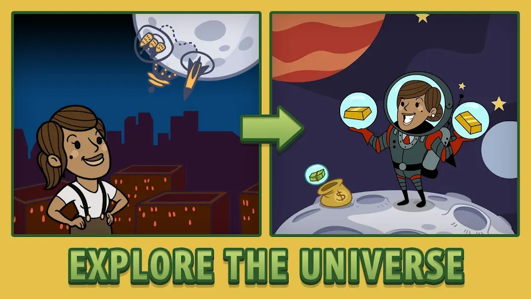 Скачать взломанную AdVenture Capitalist (ЭдВенчер Капиталист)  [МОД Unlocked] — полная версия apk на Андроид screen 4