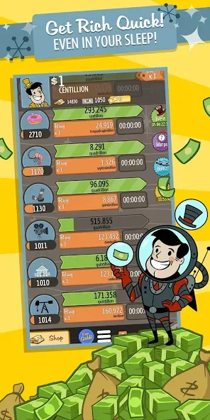 Скачать взломанную AdVenture Capitalist (ЭдВенчер Капиталист)  [МОД Unlocked] — полная версия apk на Андроид screen 5