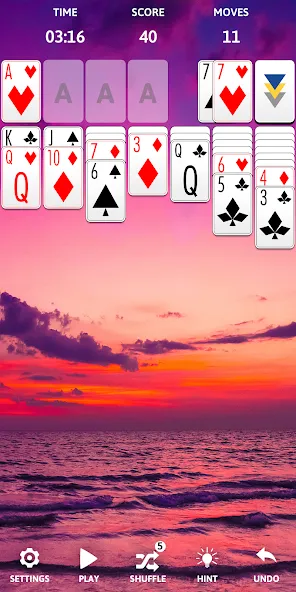 Скачать взломанную Solitaire Classic Era Games  [МОД Menu] — стабильная версия apk на Андроид screen 5