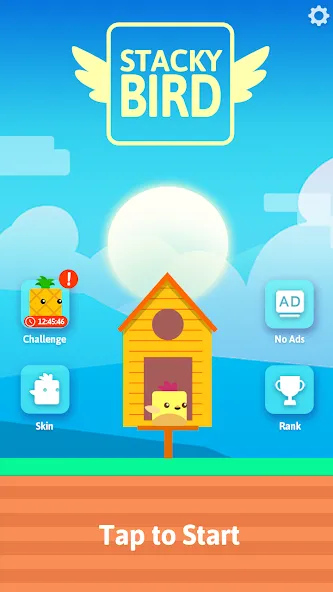 Скачать взломанную Stacky Bird: Fun Egg Dash Game (тэки птица)  [МОД Unlocked] — полная версия apk на Андроид screen 1