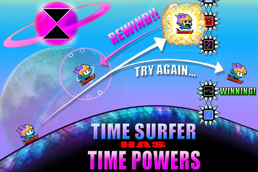 Скачать взломанную Time Surfer (Тайм Серфер)  [МОД Меню] — стабильная версия apk на Андроид screen 2