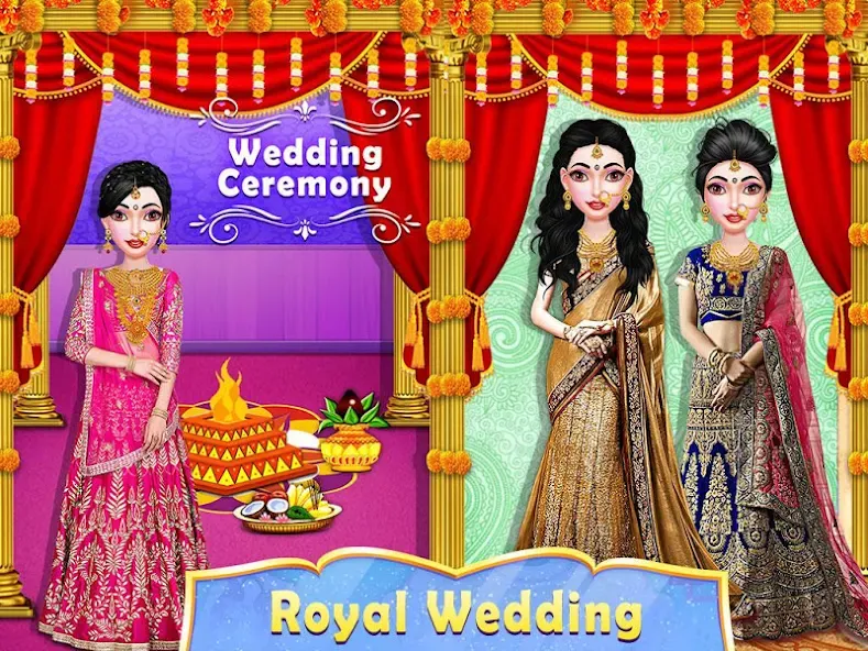 Скачать взлом Wedding Fashion Indian 2024 (Стилист моды индийской свадьбы)  [МОД Mega Pack] — полная версия apk на Андроид screen 2