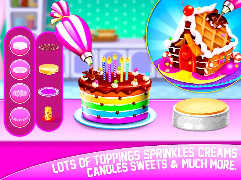 Взломанная Cake Maker Sweet Bakery Games  [МОД Unlimited Money] — последняя версия apk на Андроид screen 1