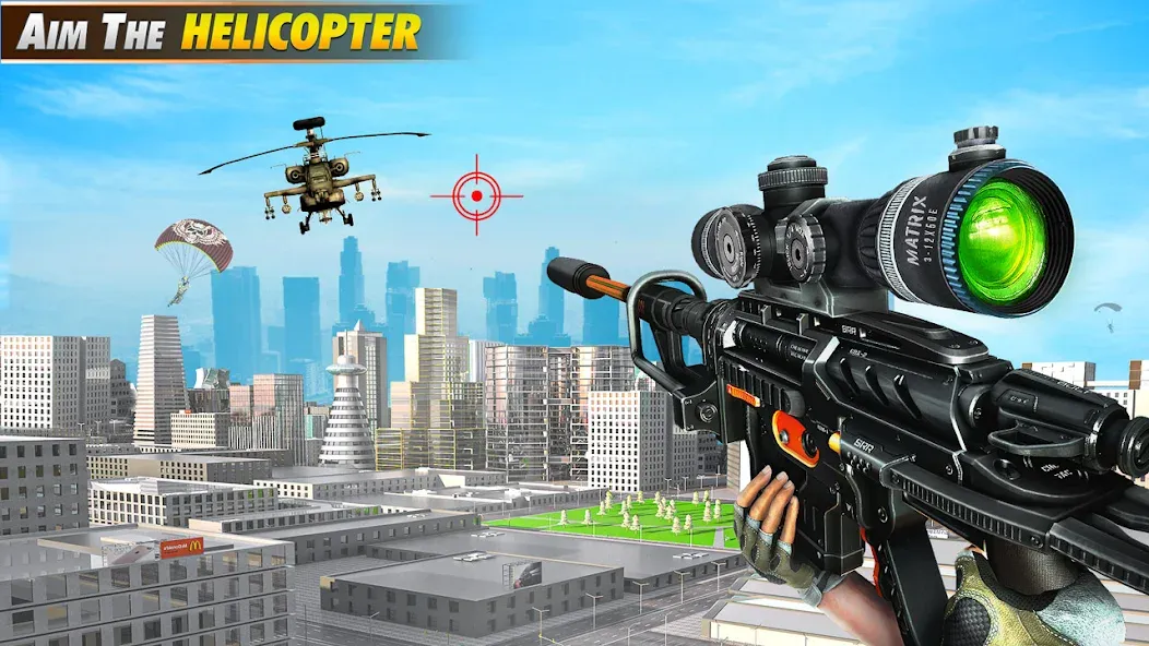 Скачать взломанную Sniper Shooter Mission Games  [МОД Unlimited Money] — последняя версия apk на Андроид screen 1