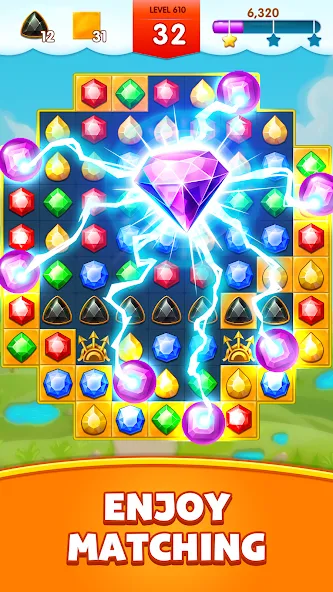 Скачать взлом Jewels Legend — Match 3 Puzzle (Джуэл Легенд)  [МОД Unlocked] — полная версия apk на Андроид screen 3