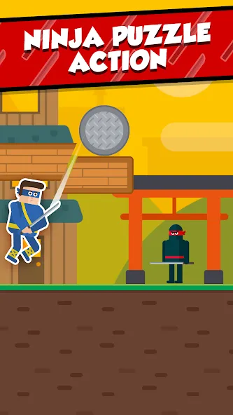 Взломанная Mr Ninja — Slicey Puzzles (Мистер Ниндзя)  [МОД Unlimited Money] — стабильная версия apk на Андроид screen 1