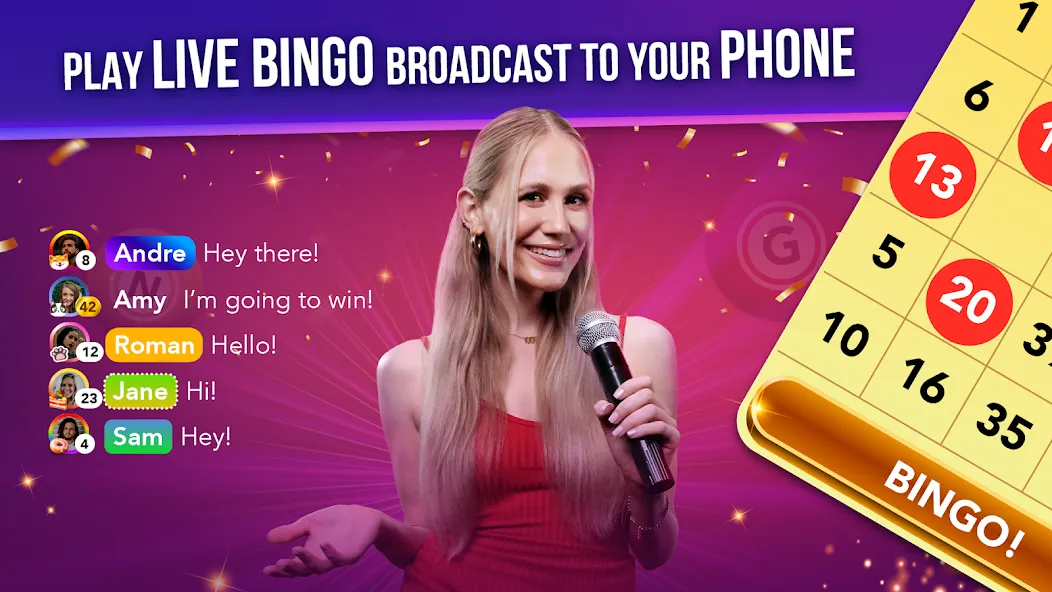 Скачать взломанную Live Play Bingo: Real Hosts (Лайв Плей Бинго)  [МОД Много денег] — последняя версия apk на Андроид screen 1