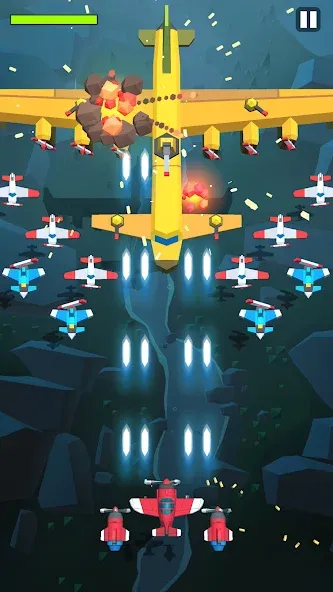 Скачать взлом Burning Sky: Aircraft Combat (Бернинг Скай)  [МОД Menu] — последняя версия apk на Андроид screen 5