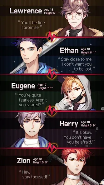 Скачать взломанную Dangerous Fellows:Otome Dating  [МОД Menu] — последняя версия apk на Андроид screen 3