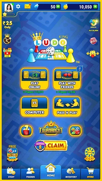 Скачать взломанную Ludo King™ (Лудо Кинг)  [МОД Бесконечные монеты] — полная версия apk на Андроид screen 5