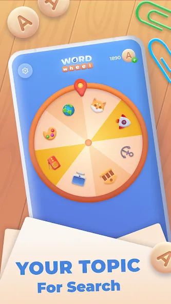 Скачать взломанную Word Wheel — Word Search  [МОД Unlocked] — полная версия apk на Андроид screen 1