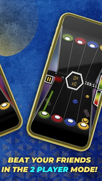 Скачать взлом Guitar Hero Mobile: Music Game (Гитар Хиро Мобайл)  [МОД Меню] — полная версия apk на Андроид screen 4