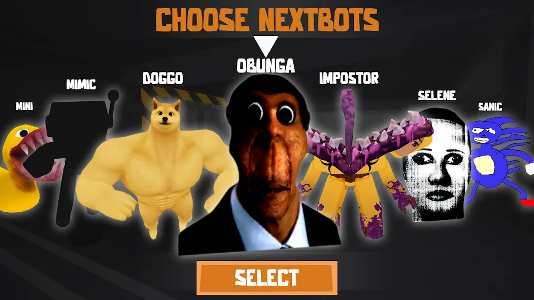 Скачать взломанную Nextbots: Obunga Chase Rooms (Некстботс)  [МОД Unlimited Money] — стабильная версия apk на Андроид screen 1