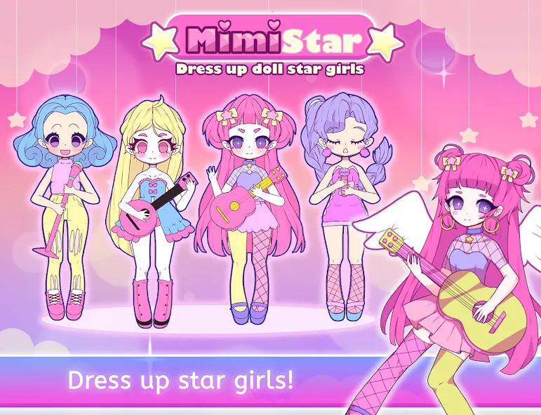 Взломанная Mimistar dress up chibi doll (Министар)  [МОД Unlimited Money] — стабильная версия apk на Андроид screen 1