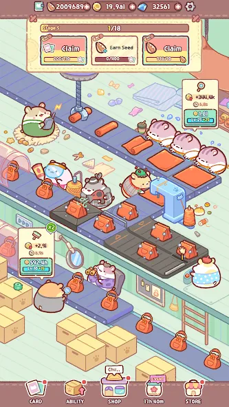 Взлом Hamster Bag Factory : Tycoon (Хэмстер сумка фабрика)  [МОД Много монет] — последняя версия apk на Андроид screen 4