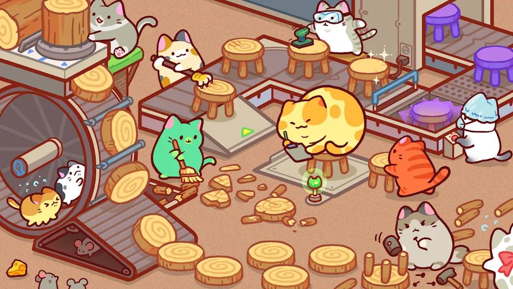 Скачать взломанную Kitty Cat Tycoon (Китти Кэт Тайкун)  [МОД Бесконечные деньги] — полная версия apk на Андроид screen 1