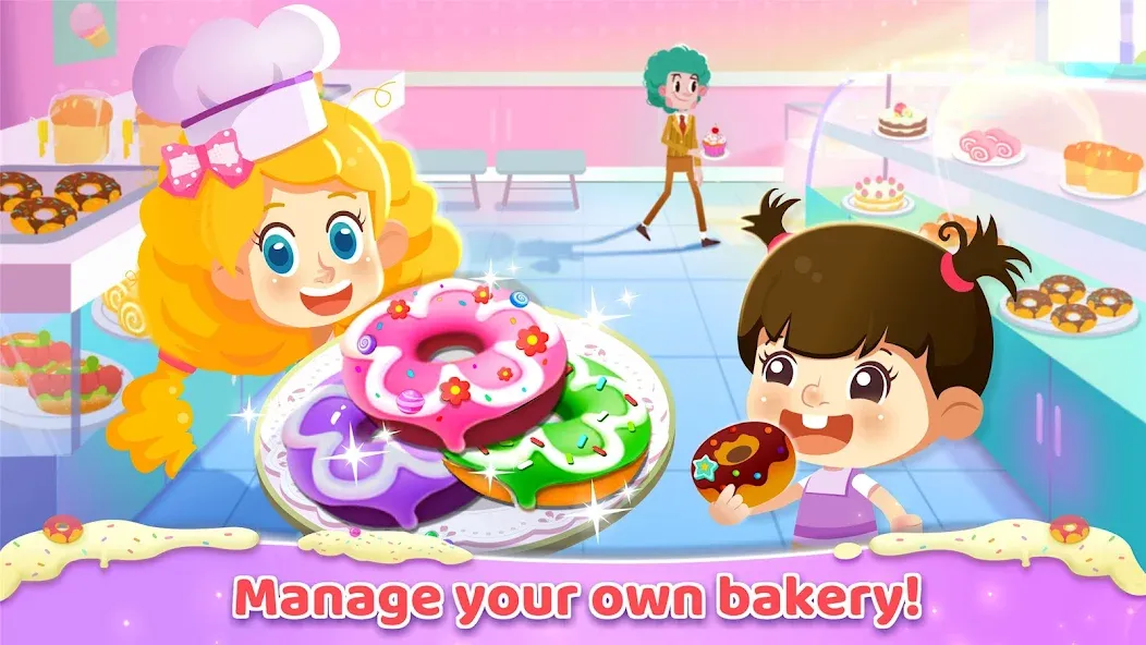 Скачать взломанную Little Panda: Sweet Bakery  [МОД Много монет] — полная версия apk на Андроид screen 1