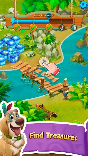 Скачать взлом Island Adventure Jungle  Blast (Марбл Пазл)  [МОД Все открыто] — стабильная версия apk на Андроид screen 3