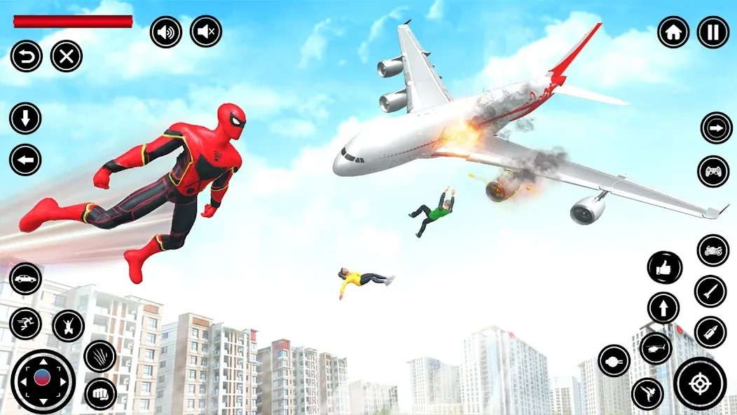 Скачать взлом Flying Spider Rope Hero Fight (Флайинг Спайдер Роп Хиро Файт)  [МОД Mega Pack] — полная версия apk на Андроид screen 5