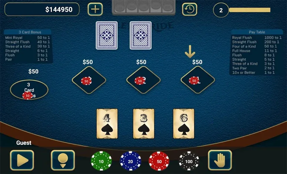 Скачать взлом Let It Ride Poker  [МОД Бесконечные деньги] — полная версия apk на Андроид screen 1