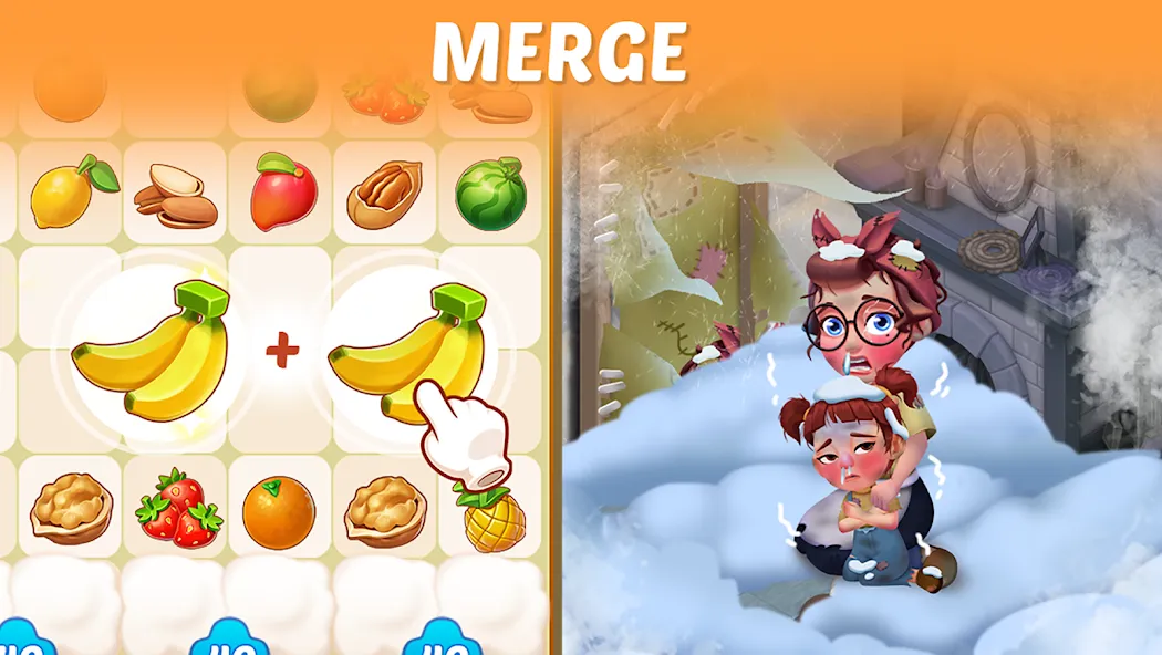 Скачать взломанную Merge Cooking:Theme Restaurant  [МОД Бесконечные деньги] — стабильная версия apk на Андроид screen 2