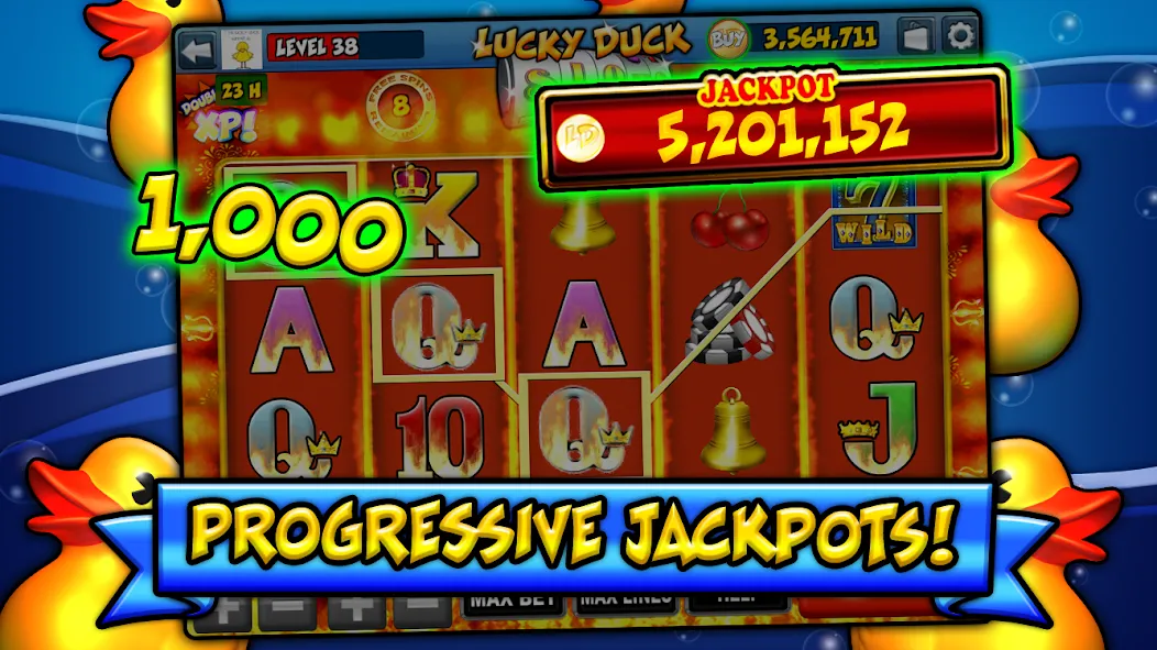 Взломанная Lucky Duck Slots (Лаки Дак Слотс)  [МОД Бесконечные монеты] — последняя версия apk на Андроид screen 4