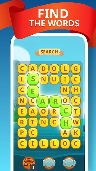 Скачать взлом Word Treasure Hunt  [МОД Mega Pack] — последняя версия apk на Андроид screen 1