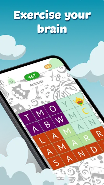 Скачать взломанную Fill The Words: Themes search  [МОД Unlimited Money] — полная версия apk на Андроид screen 3