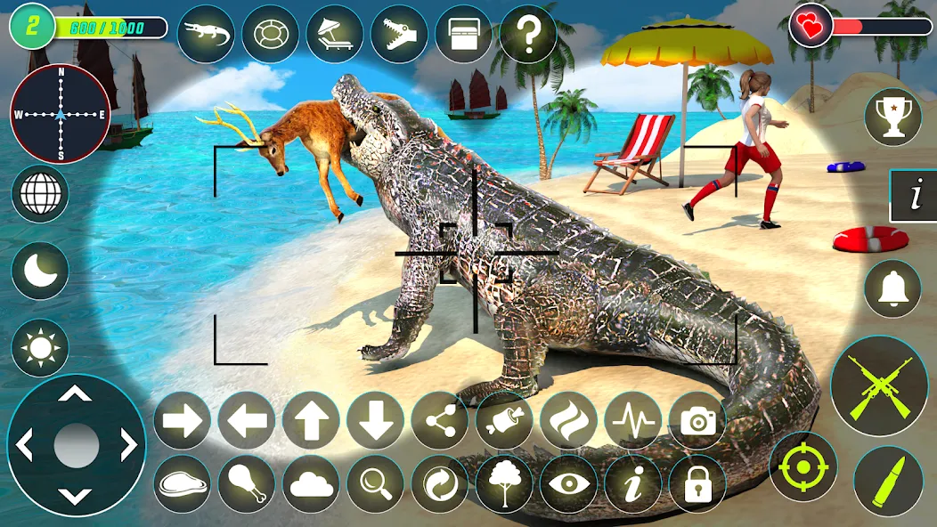 Взломанная Crocodile Hunting Animal Games (Крокодил Охота Игры с животными)  [МОД Unlocked] — полная версия apk на Андроид screen 1