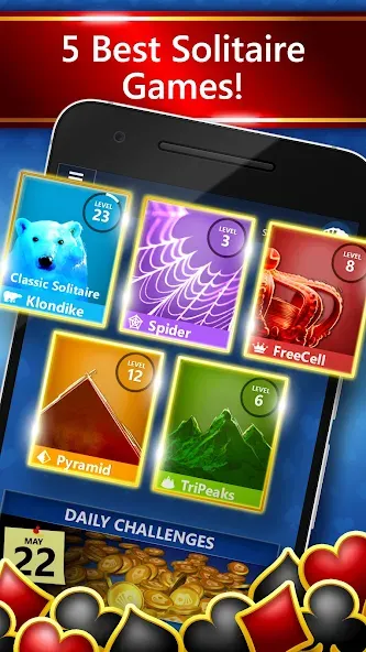 Скачать взлом Microsoft Solitaire Collection (Майкрософт Солитер Коллекшн)  [МОД Mega Pack] — последняя версия apk на Андроид screen 1