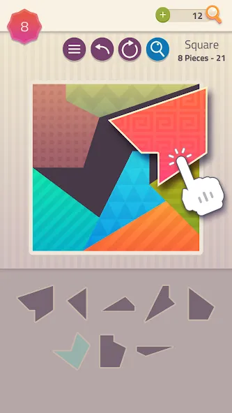 Скачать взломанную Polygrams — Tangram Puzzles (Полиграммы)  [МОД Menu] — полная версия apk на Андроид screen 1