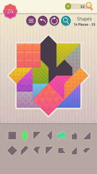 Скачать взломанную Polygrams — Tangram Puzzles (Полиграммы)  [МОД Menu] — полная версия apk на Андроид screen 4