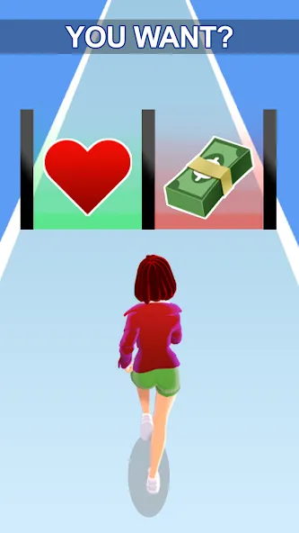 Взлом Girl Run 3D — Fun Running Game (девушка бежит)  [МОД Много монет] — последняя версия apk на Андроид screen 1