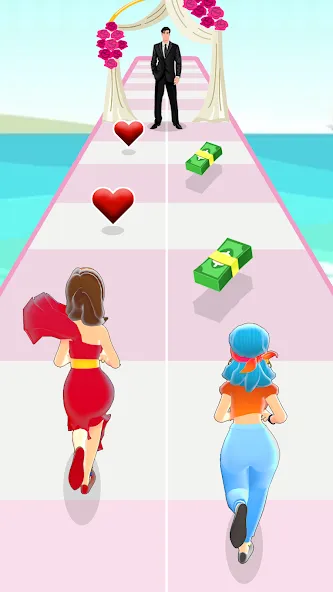 Взлом Girl Run 3D — Fun Running Game (девушка бежит)  [МОД Много монет] — последняя версия apk на Андроид screen 2