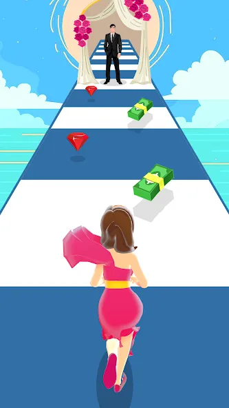 Взлом Girl Run 3D — Fun Running Game (девушка бежит)  [МОД Много монет] — последняя версия apk на Андроид screen 4