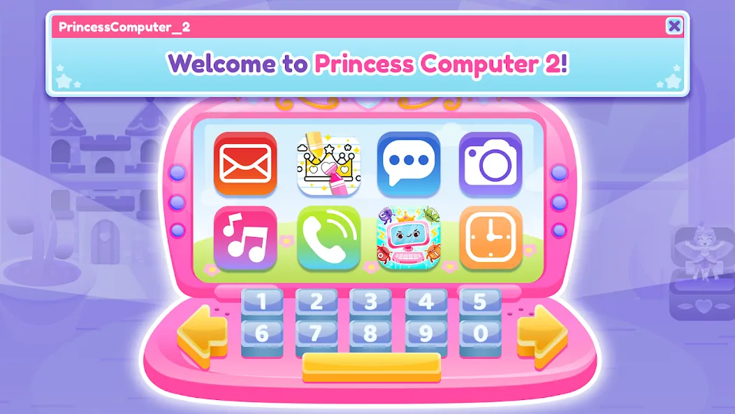 Скачать взломанную Princess Computer 2 Girl Games  [МОД Бесконечные монеты] — полная версия apk на Андроид screen 1