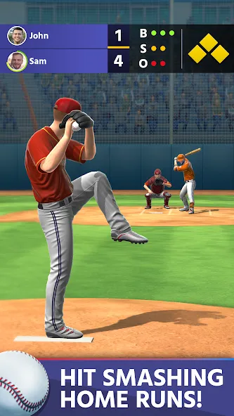 Скачать взлом Baseball: Home Run Sports Game (Бейсбол)  [МОД Много денег] — последняя версия apk на Андроид screen 2