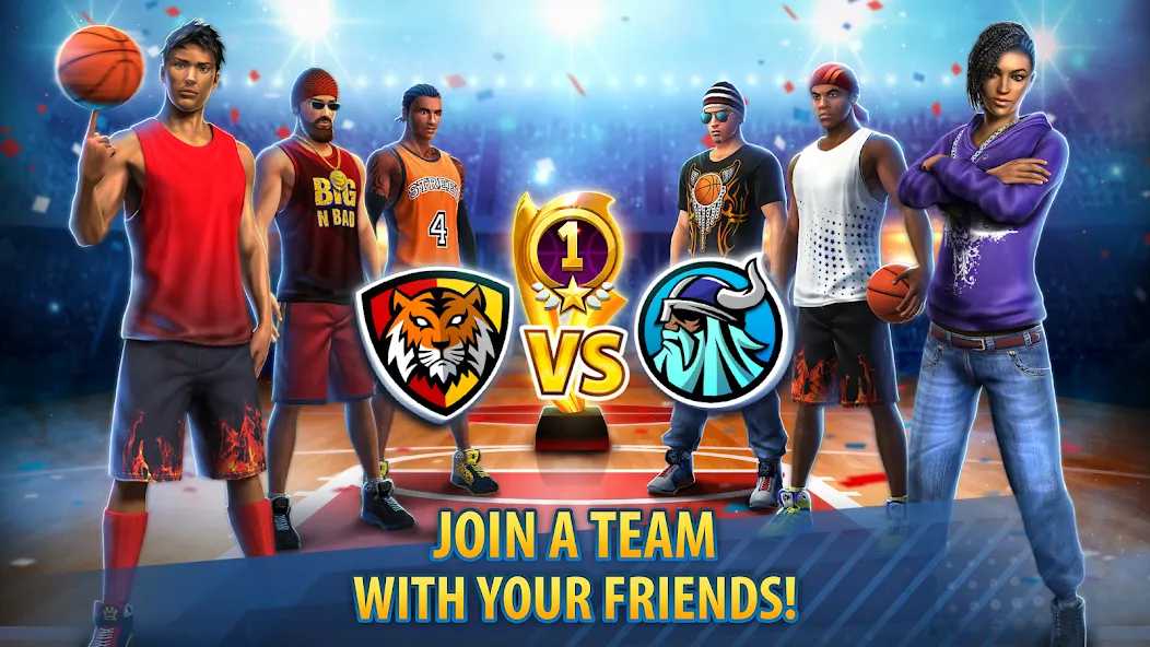 Взломанная Basketball Stars: Multiplayer (Баскетбол Старс)  [МОД Unlimited Money] — стабильная версия apk на Андроид screen 1