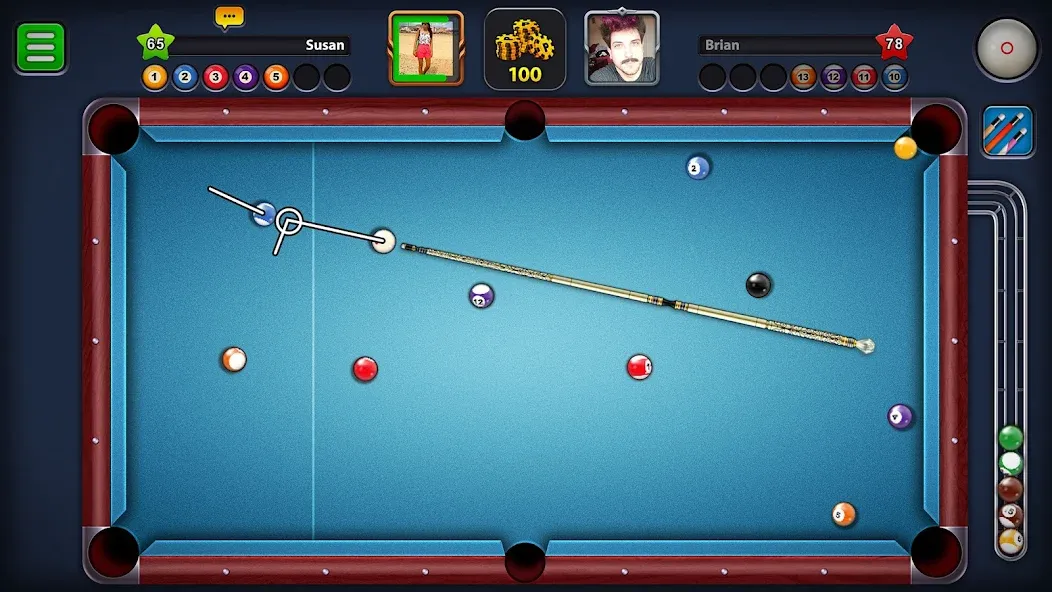 Взлом 8 Ball Pool (Шаровый Бильярд)  [МОД Меню] — стабильная версия apk на Андроид screen 1